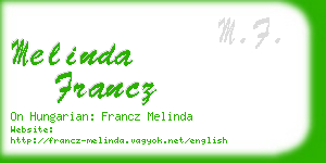 melinda francz business card